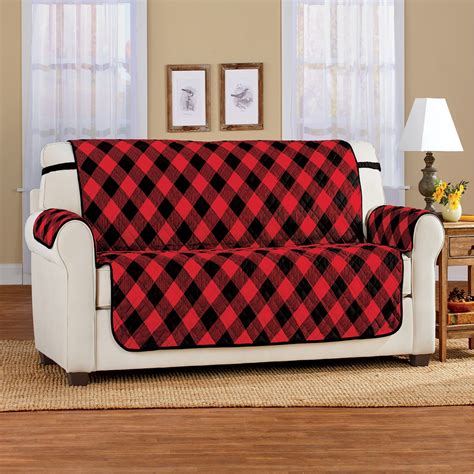 buffalo plaid couch cover|buffalo plaid sofa covers.